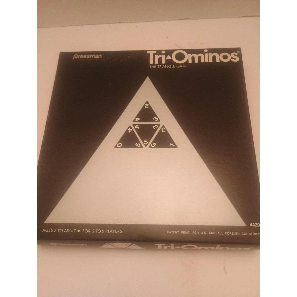 Vintage Tri-ominos Board Game